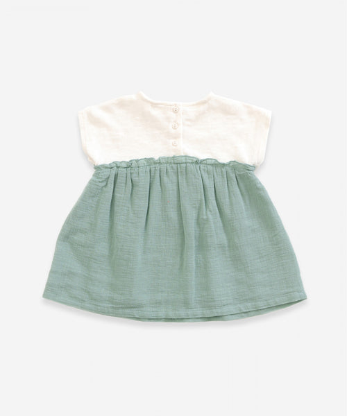 PLAY UP baby dress green/off-white