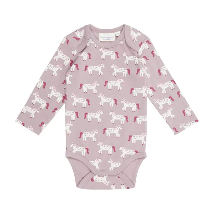 SENSE ORGANICS Yvon Retro Baby Langarmbody Perdemuster