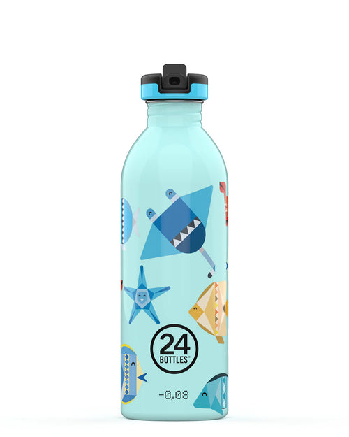 24Bottles Urban Bottle Kinder mit Sportaufsatz 500 ml sea friends