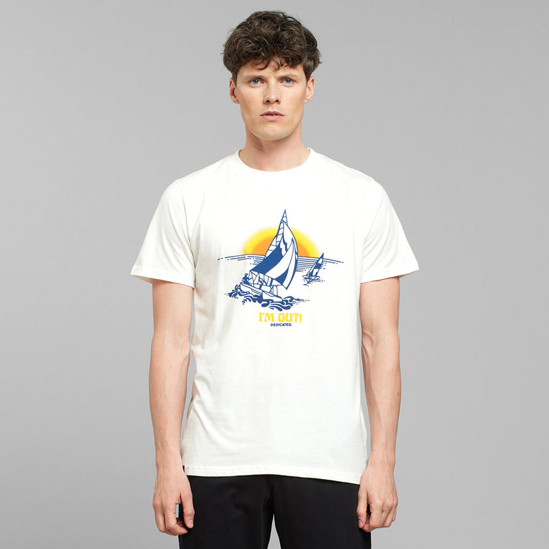 DEDICATED T-Shirt Stockholm Im Out Off-White