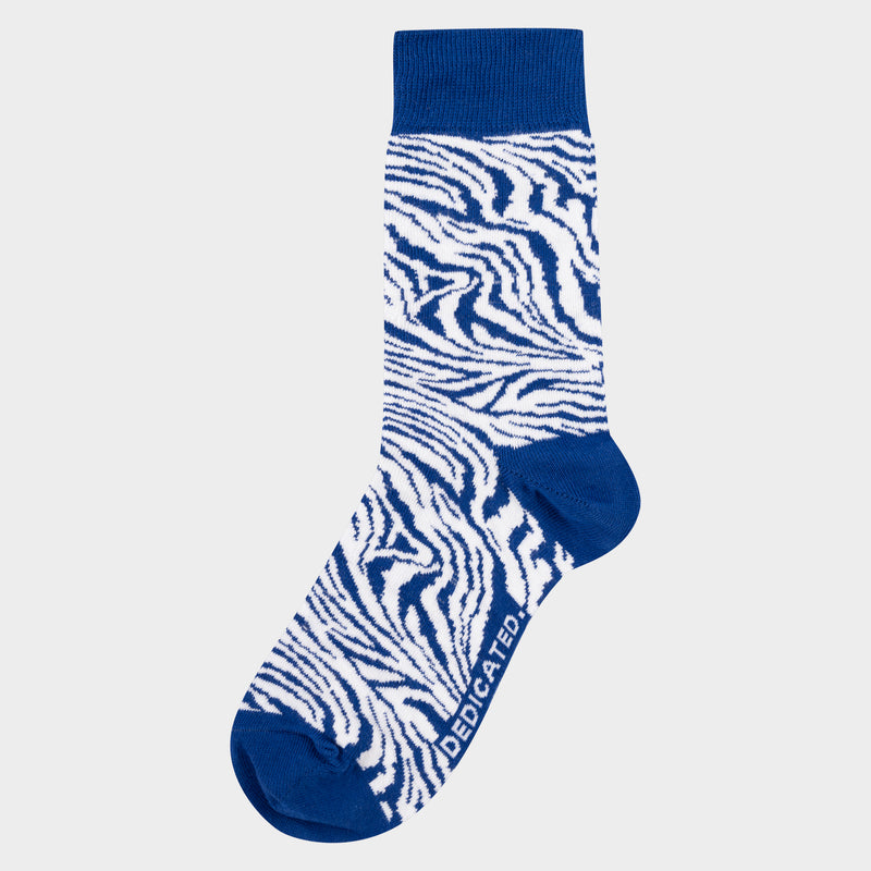 DEDICATED Socks Sigtuna Zebra Sodalite Blue