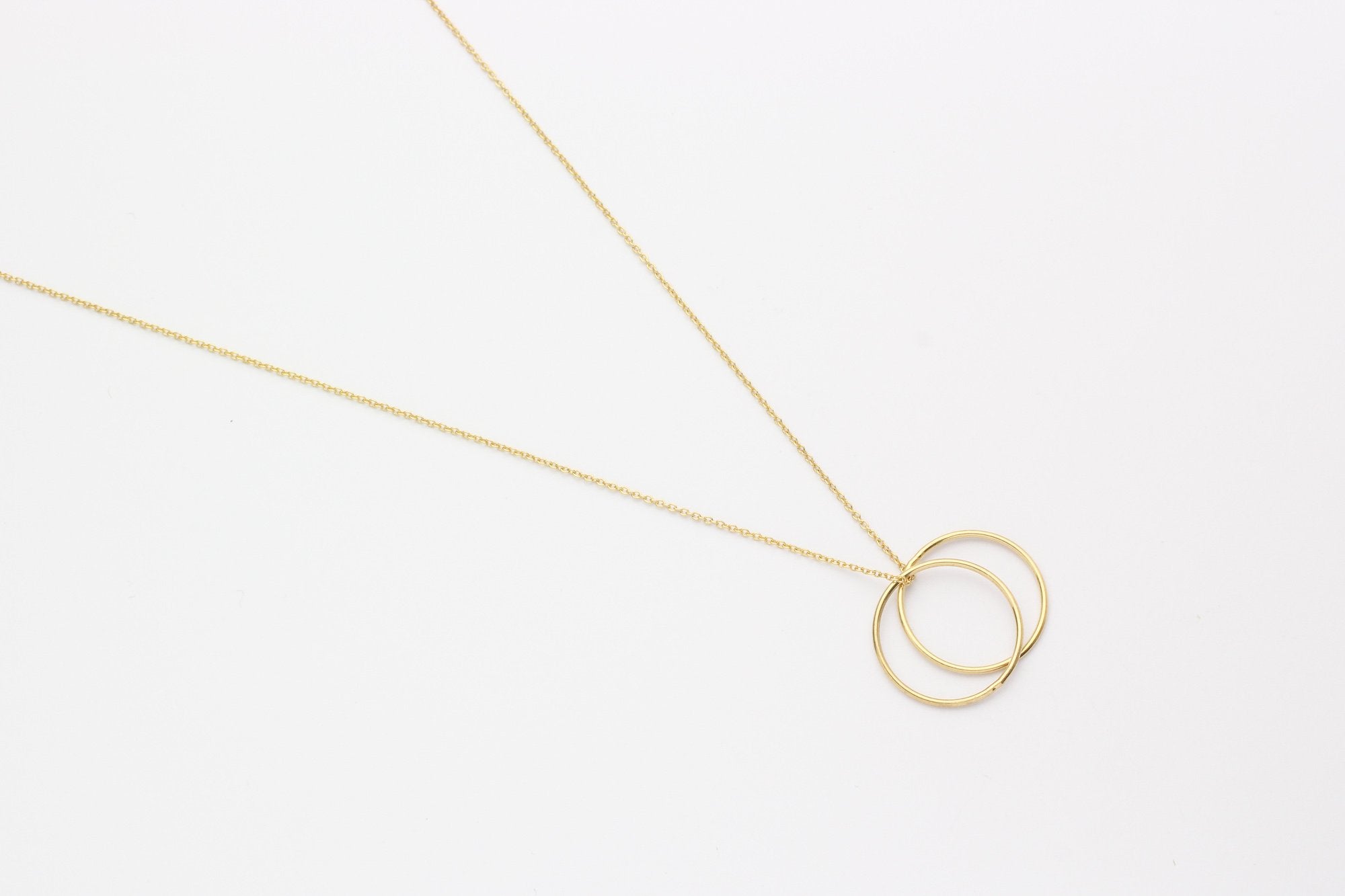 JEWELBERRY necklace "Plain Circle Duet" 45 cm 