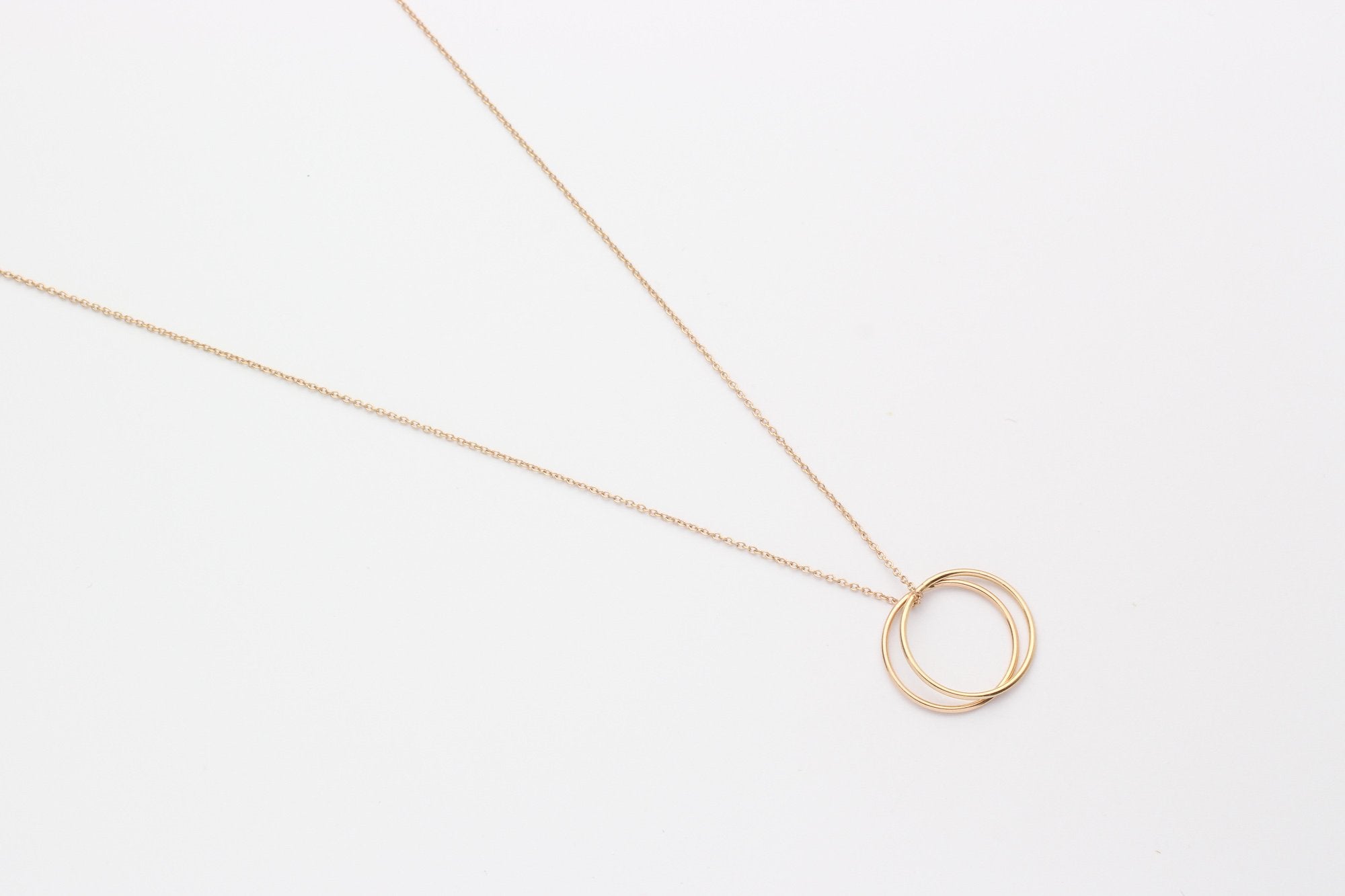 JEWELBERRY necklace "Plain Circle Duet" 45 cm 