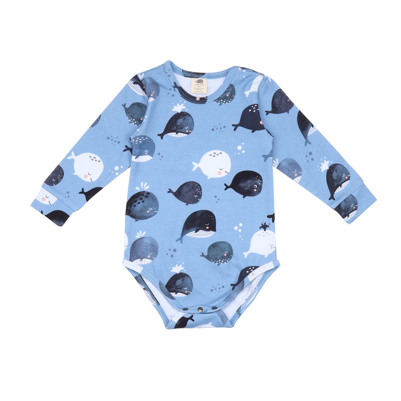 Walkiddy Langarmbody Cute Whales