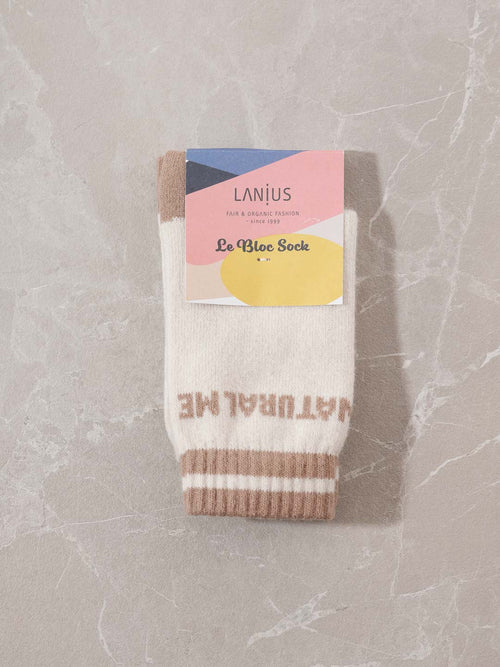 LANIUS Socken mit Intarsie aus Bio-Baumwolle und Bio-Schurwolle