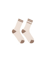 LANIUS socks with intarsia made of organic cotton and organic virgin wool 