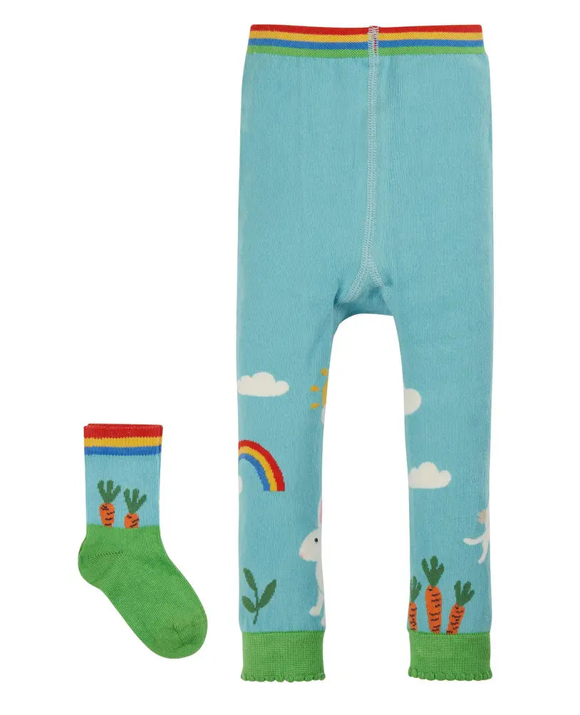 FRUGI Strickleggings mit Socken Set Kaninchen