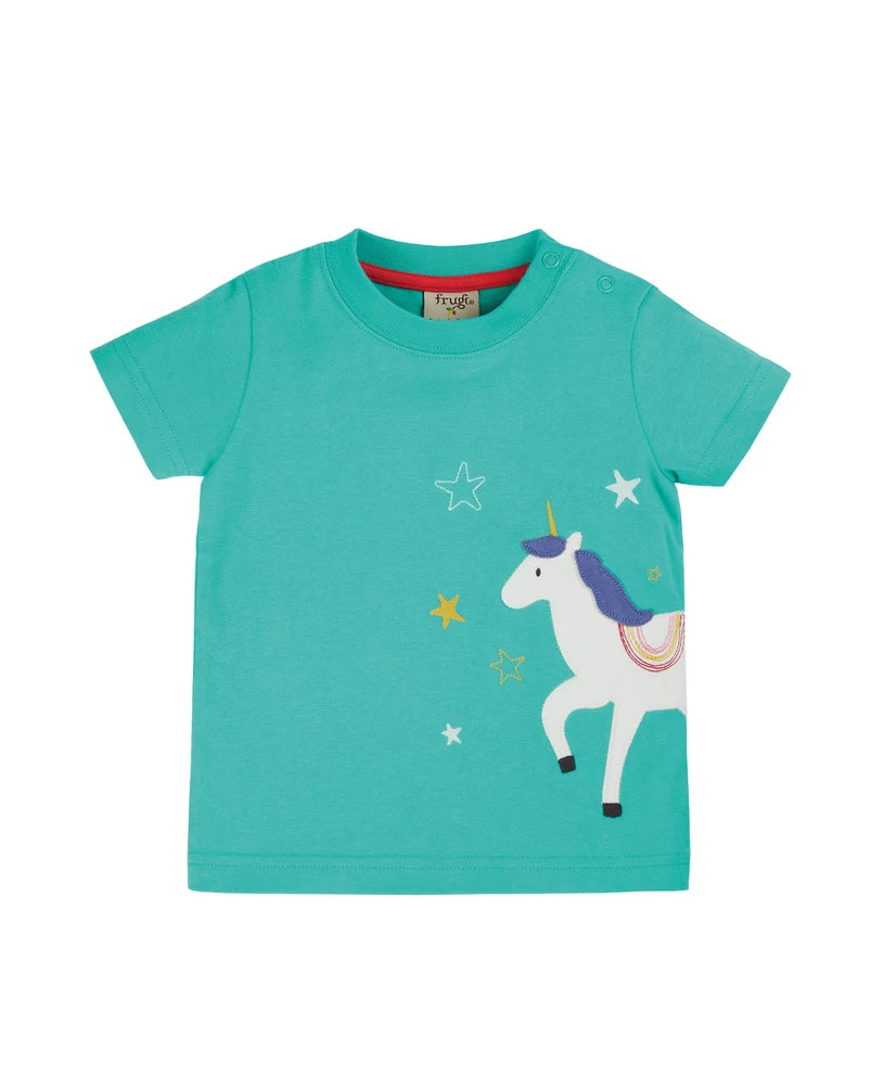 Frugi Avery T-Shirt Einhorn