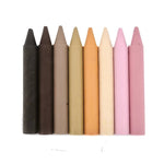 Skin-coloured wax crayons 8 pieces