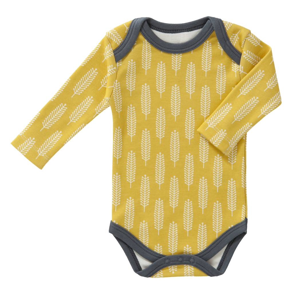 FRESK Langarm-Body havre vintage yellow