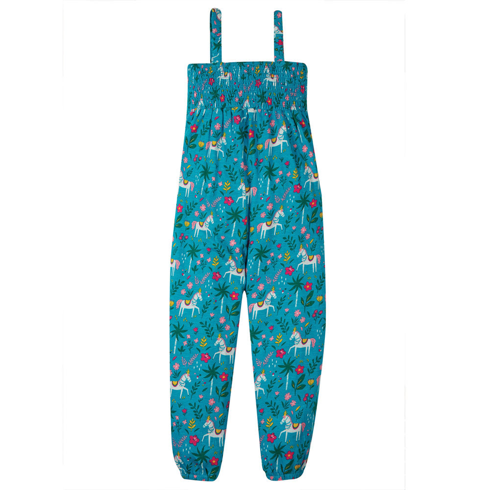 Frugi Senna Hosenanzug teal Indian horse  Alt-Text bearbeiten