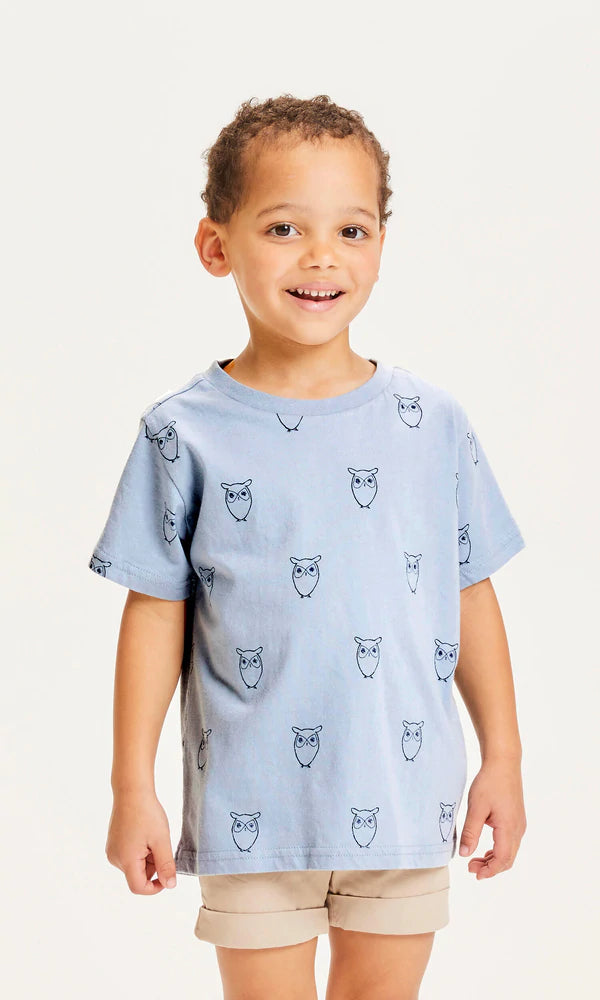 Knowledge Cotton Apparel Kinder T-Shirt Owl Eule