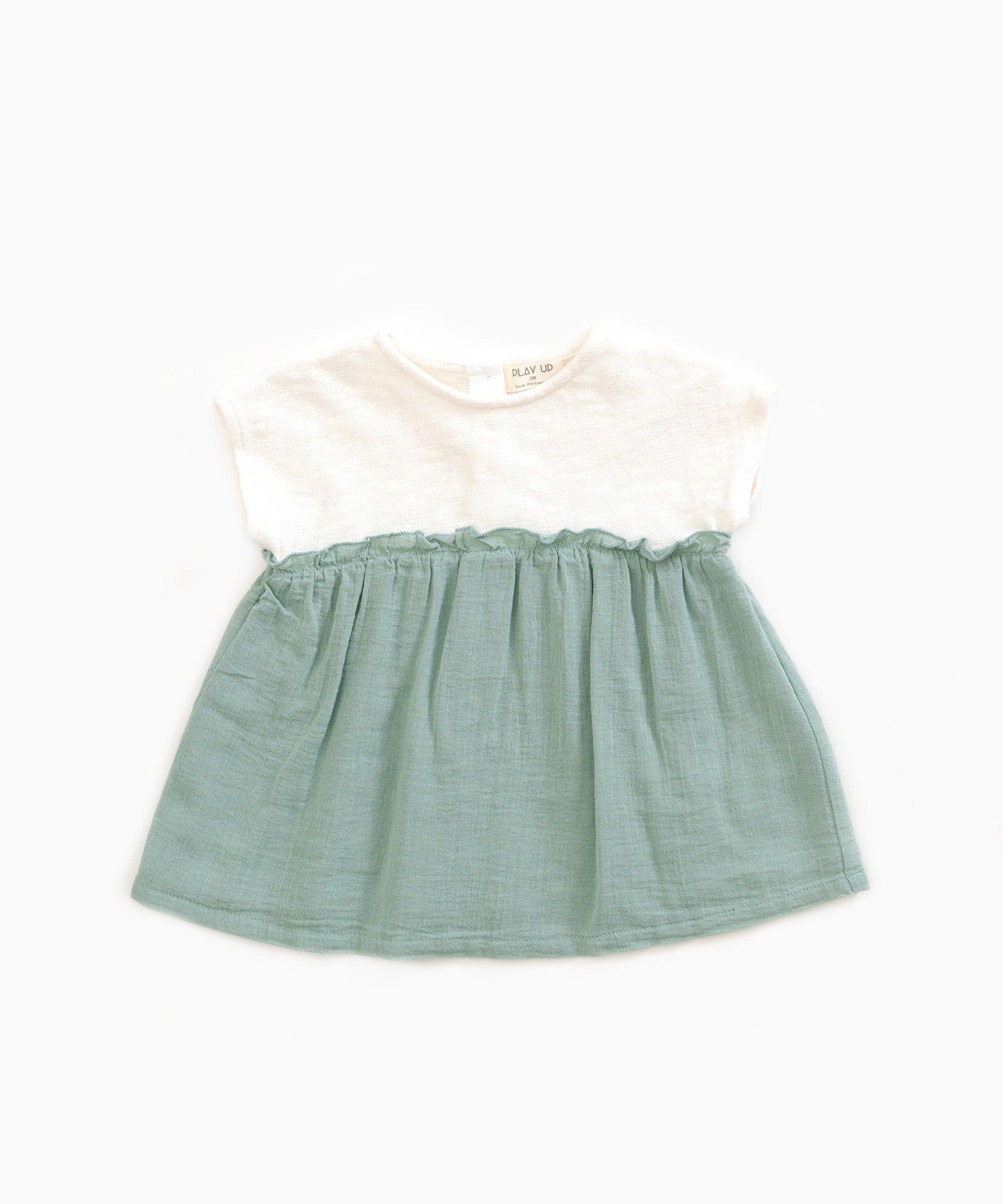 PLAY UP Baby Kleid grün/off-white